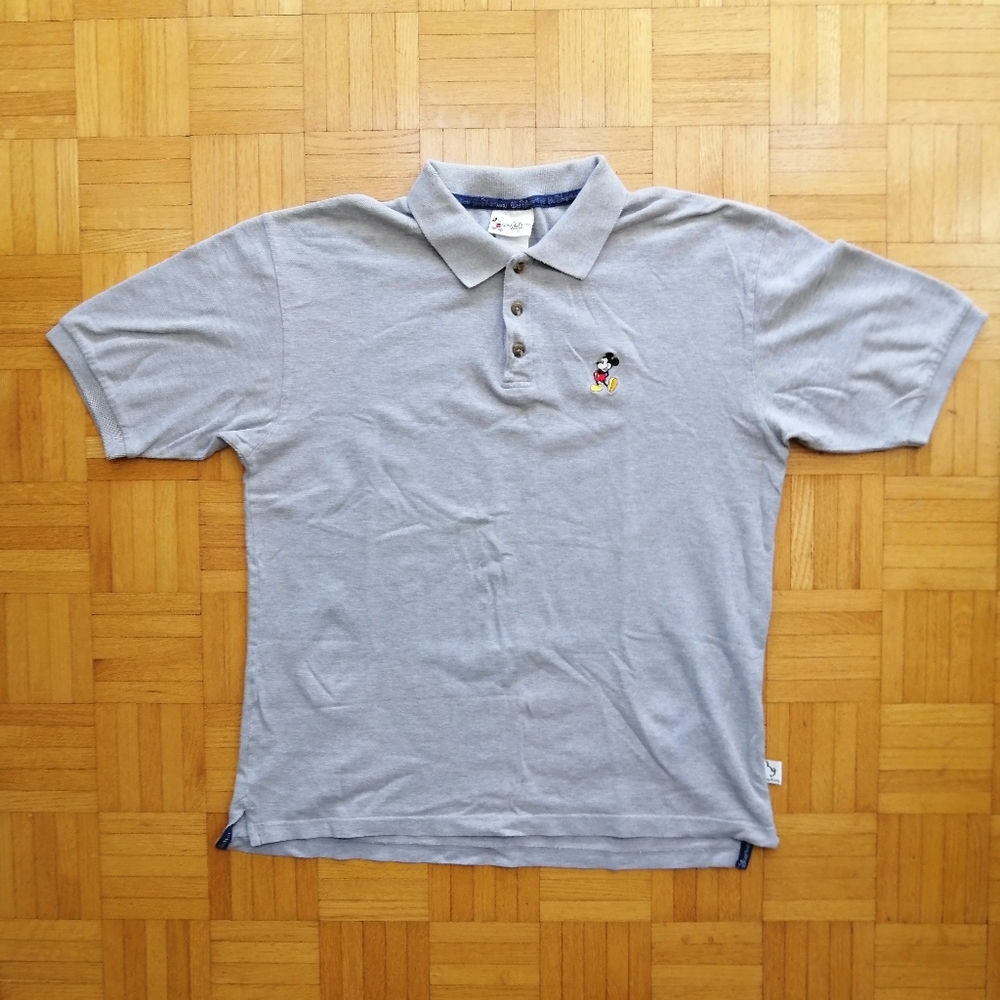 Mickey Mouse Walt Disney World Vintage Grey Polo Medium